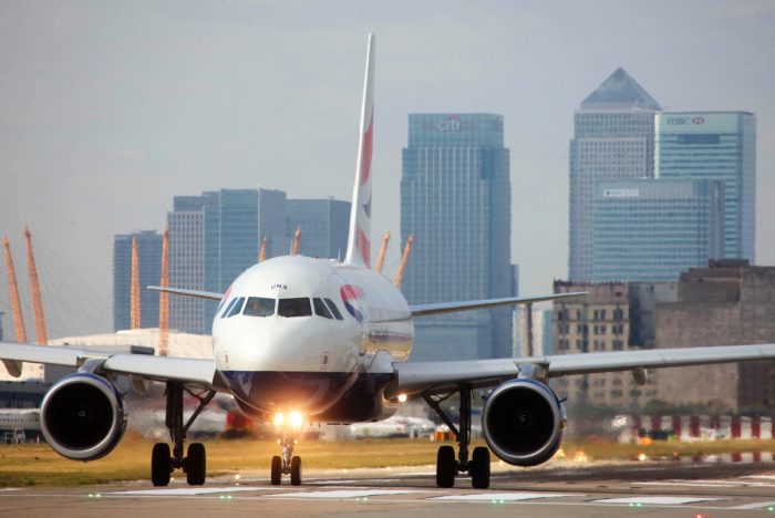 British Airways A318 at London City Airport